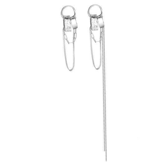 Matt polierte Quasten-Ohrstecker E1186