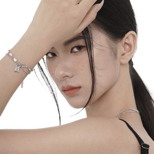 Ketten Barockperlen Armband B1047