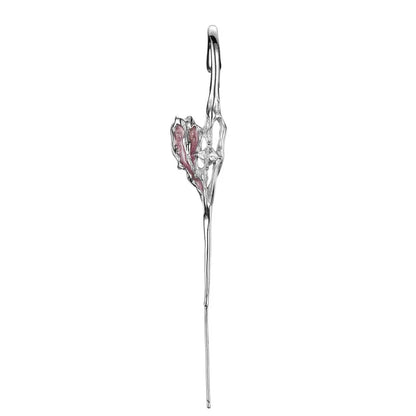 Rosa Emaille Ear Cuff E1110, 1 Stück