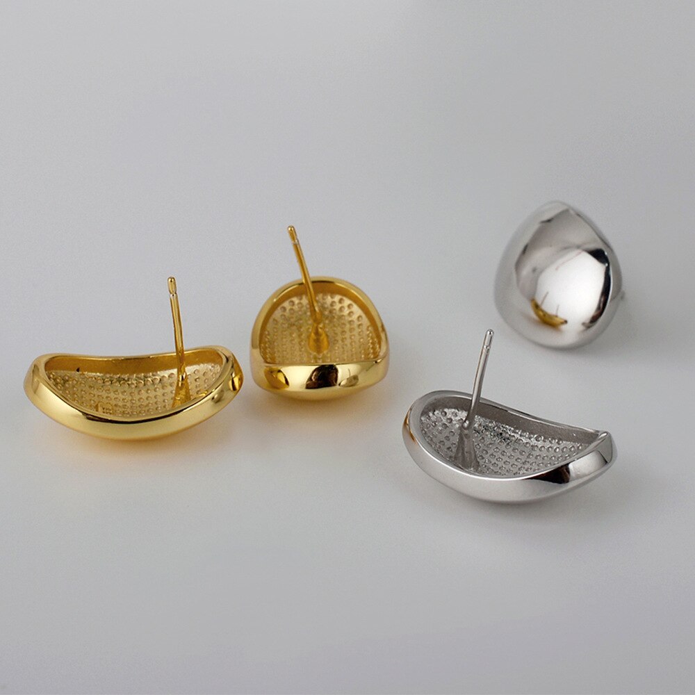 Polierte Beanpod-Ohrstecker E1191