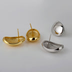 Polierte Beanpod-Ohrstecker E1191