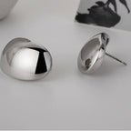 Polierte Beanpod-Ohrstecker E1191