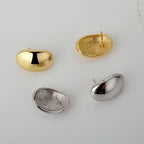 Polierte Beanpod-Ohrstecker E1191