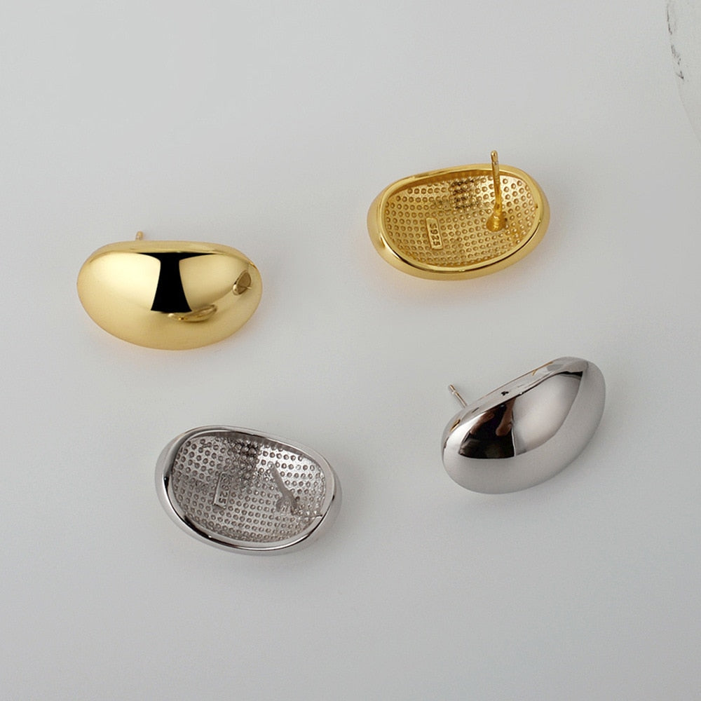 Polierte Beanpod-Ohrstecker E1191