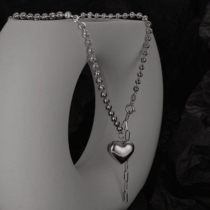 Kugelkette mit Herzanhänger N1006