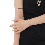 Schlangenkettenarmband mit Zirkoniasteinen B1009