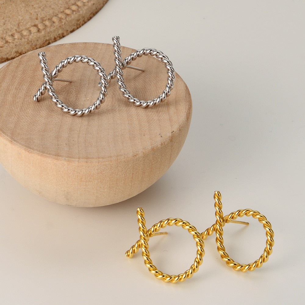 Knoten-Fliege-Ohrringe E1190