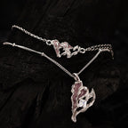 Geknülltes Herz Rosa Emaille Armband B1003