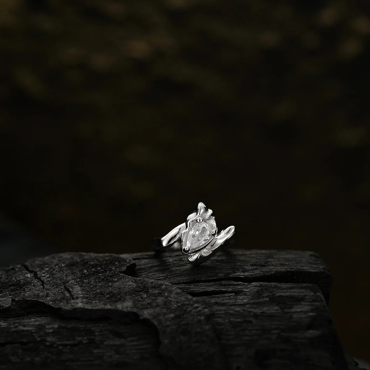 Solitär-Ohrmanschette mit Zirkonia E1150, 1 Stück