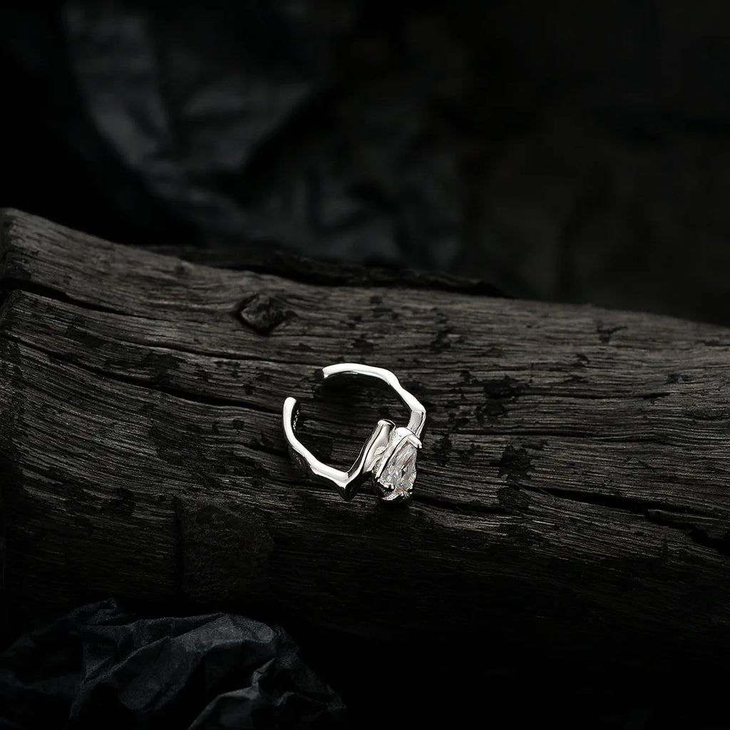 Solitär-Ohrmanschette mit Zirkonia E1150, 1 Stück