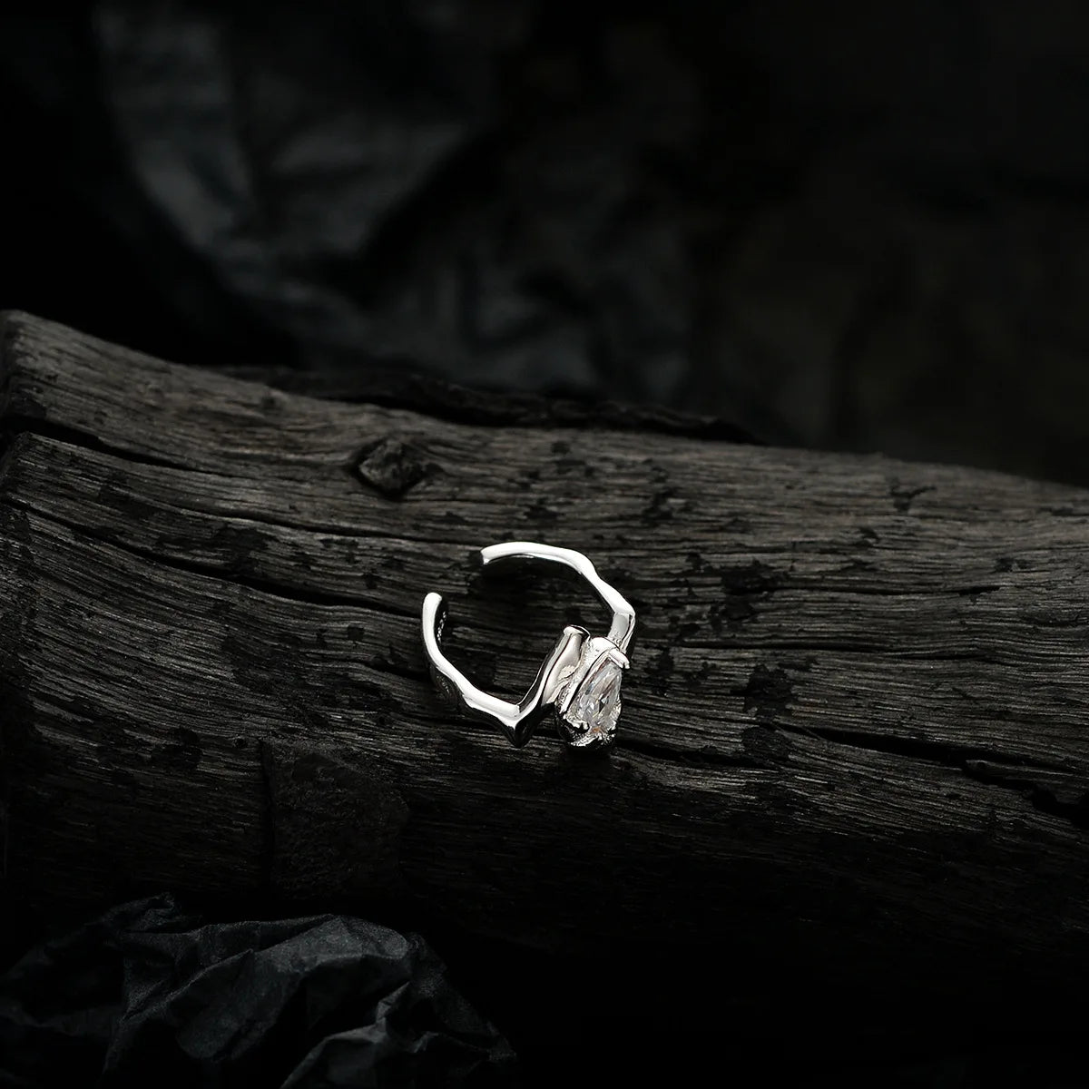 Solitär-Ohrmanschette mit Zirkonia E1150, 1 Stück