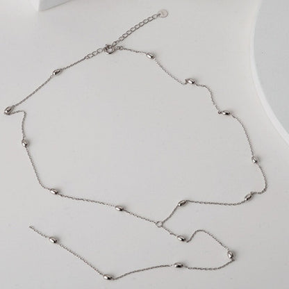 Perlenkette mit Kabelkette N1049