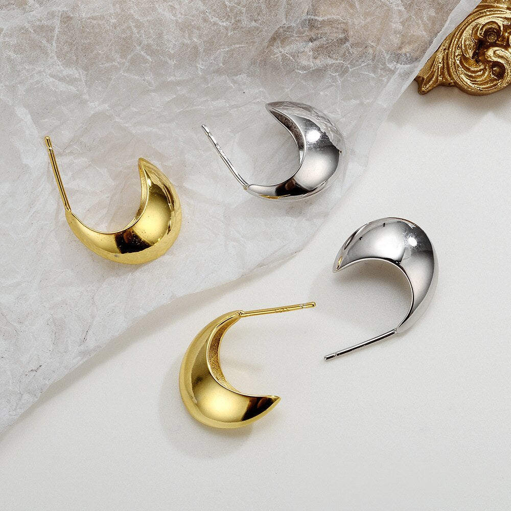 Symmetrische Beanpod-Ohrstecker E1178