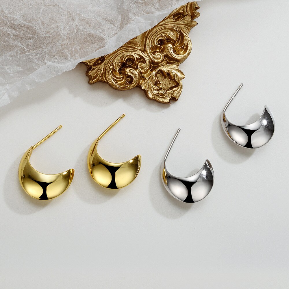 Symmetrische Beanpod-Ohrstecker E1178