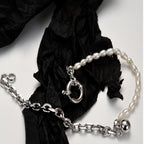 Dickes Perlenarmband mit Kabelkette B1004