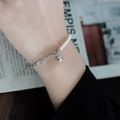 Dickes Perlenarmband mit Kabelkette B1004