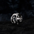 Schwarzer Emaille-Ohrring E1185, 1 Stück
