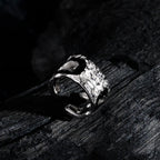 Schwarzer Emaille-Ohrring E1185, 1 Stück