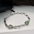 Gewickeltes Jade-Mehrkettenarmband B1010