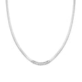 Zirkon Breite Schlangenkette Halskette N1005