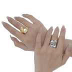 Wirbelnder, klobiger, ungewöhnlicher Ring R1055