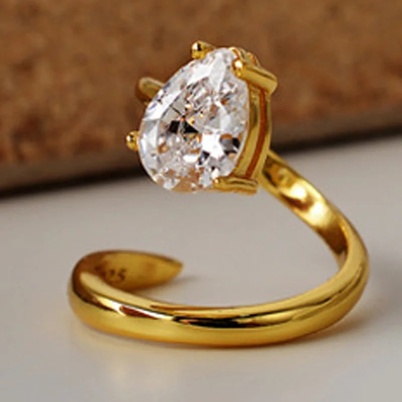 Massiver Draht Herz CZ Ring R1097