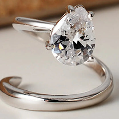 Massiver Draht Herz CZ Ring R1097