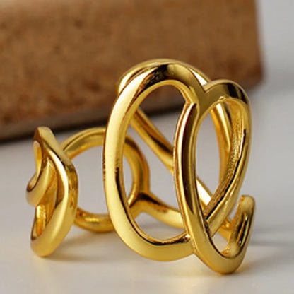 Ring mit massivem Drahtmuster R1076