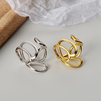 Ring mit massivem Drahtmuster R1076