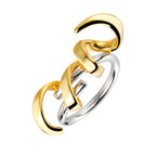 Zweifarbiger Ring aus massivem Draht R1100