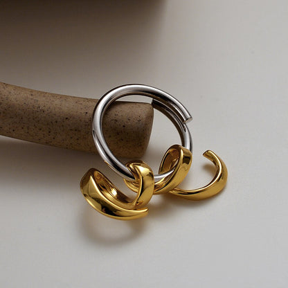 Zweifarbiger Ring aus massivem Draht R1100