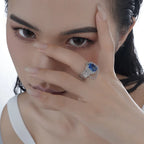 Klobiger Ring mit Quastenkette R1211