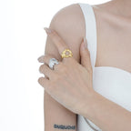 Dicker abstrakter Knitterring R1057