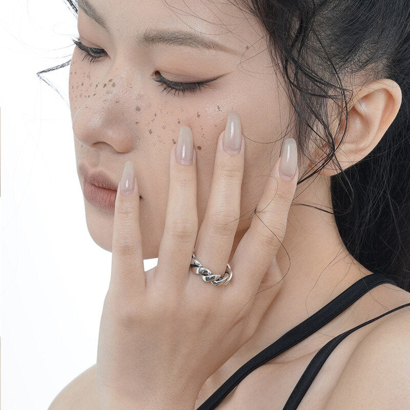 Dicker antiker Seilkettenring R1072