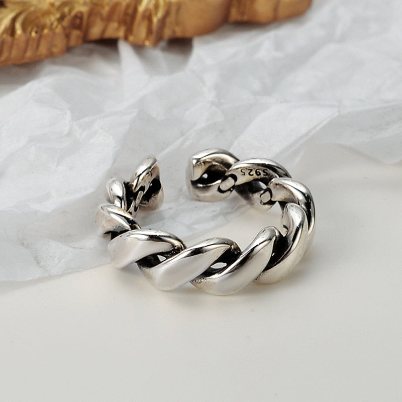 Dicker antiker Seilkettenring R1072