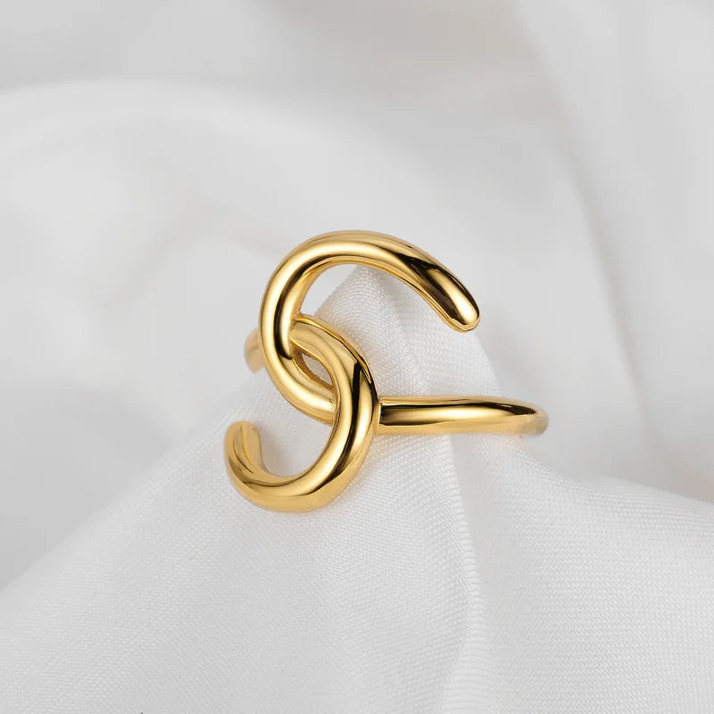 Offener Ring aus dickem Draht R1056