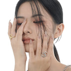 Offener Ring aus dickem Draht R1056