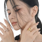 Offener Ring aus dickem Draht R1056