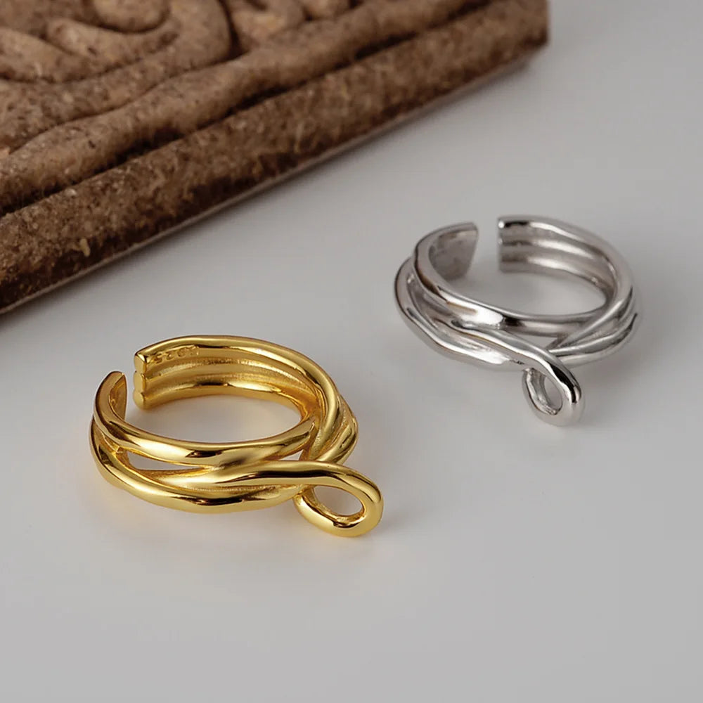 Offener Ring aus dickem Draht R1114