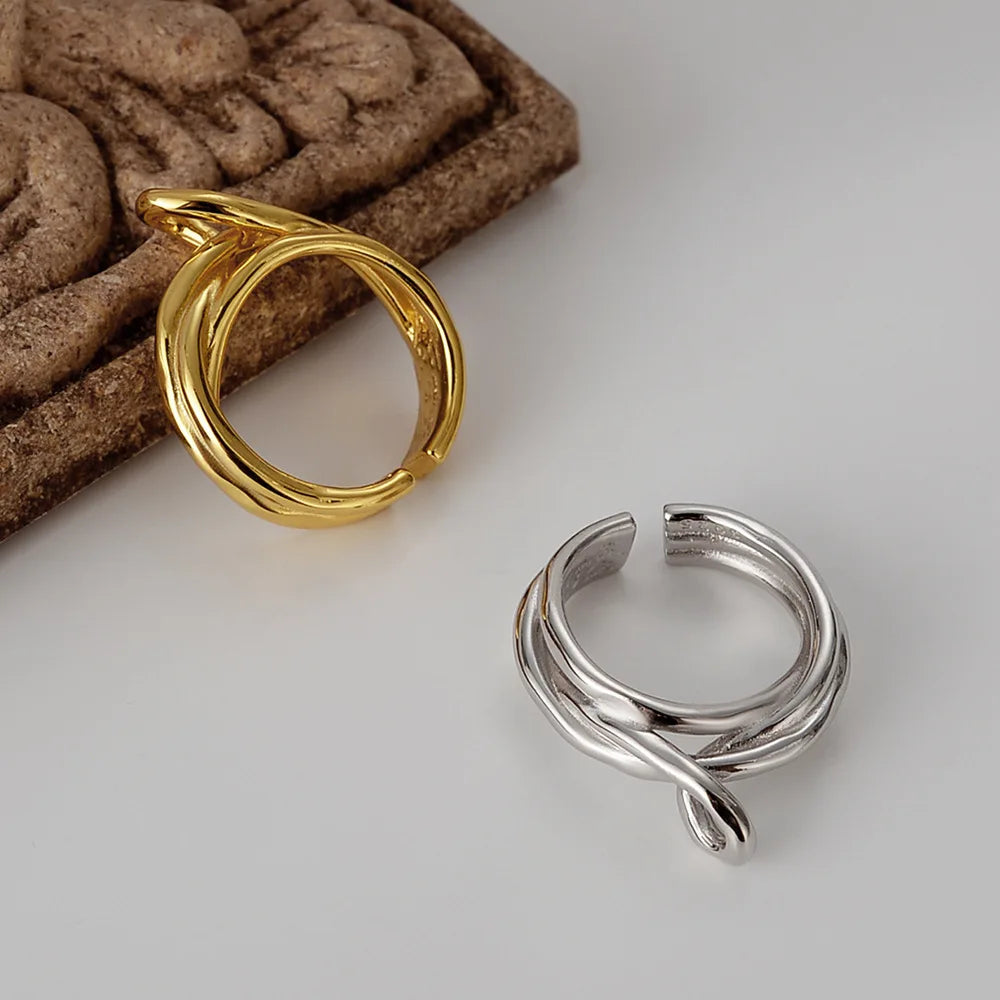 Offener Ring aus dickem Draht R1114