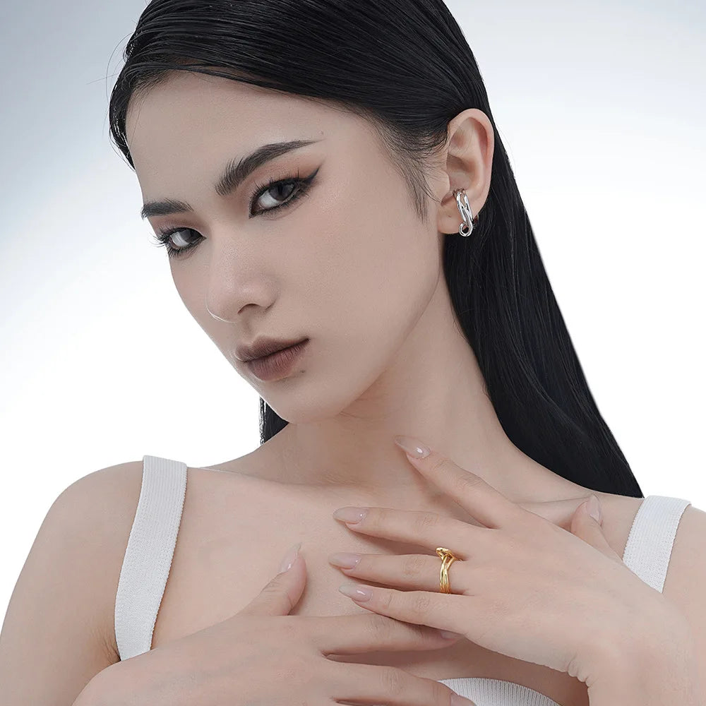 Offener Ring aus dickem Draht R1114