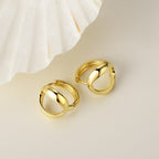 Ohrringe in O-Form mit Verdrehung E1000