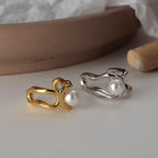 Muschelperle Filigran Ohrringe E1074 1 Stück