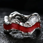 Gewellter, klobiger Ring R1216
