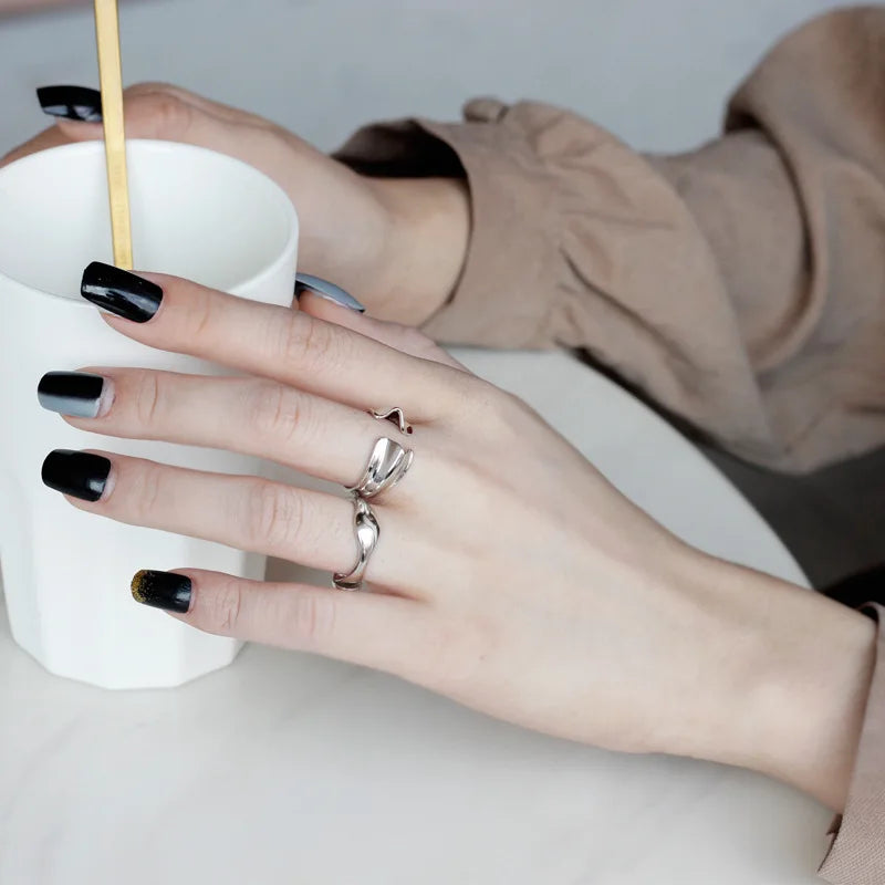 Gewellter breiter Ring R1154