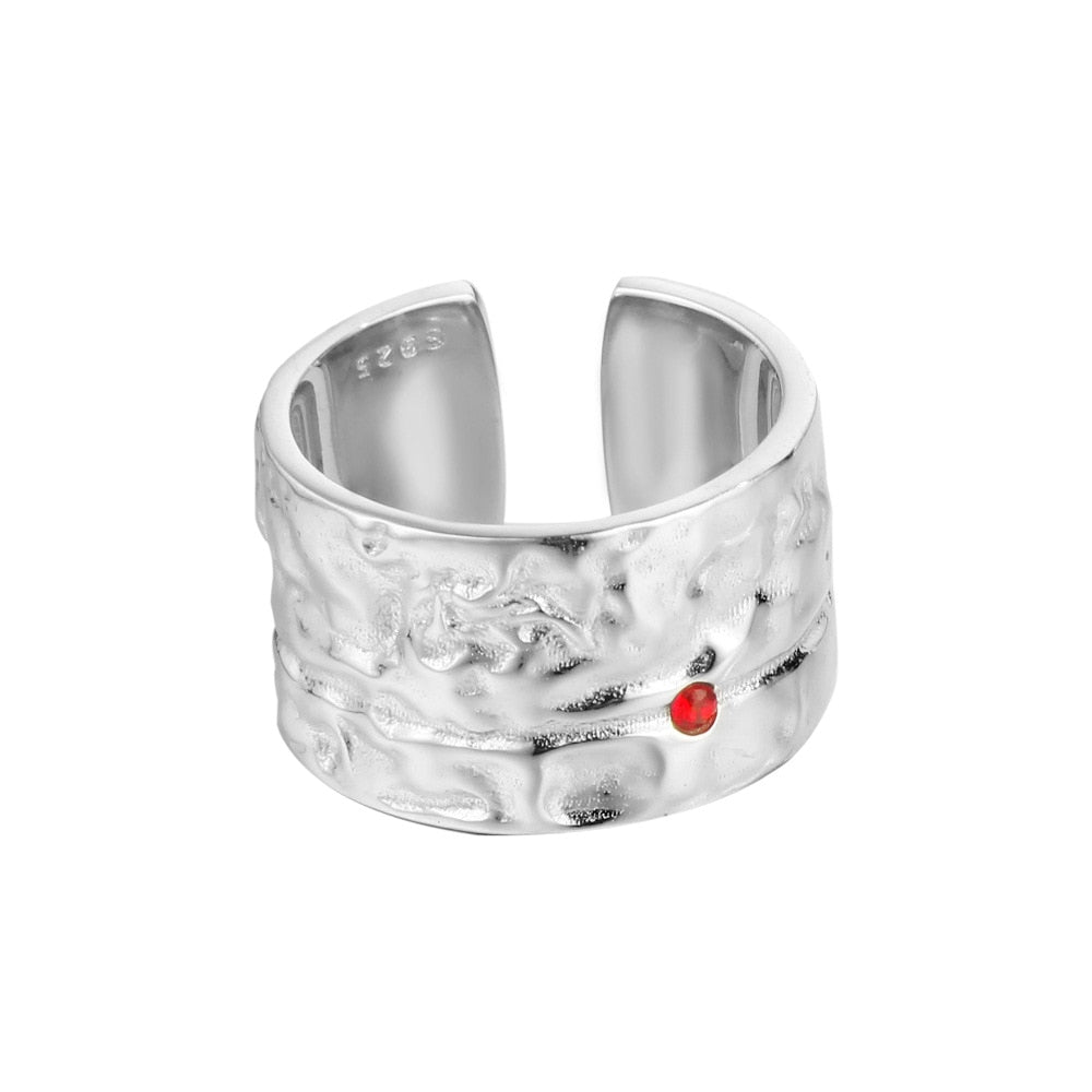 Breiter offener Ring mit abstraktem Muster R1081