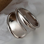 Offener Ring mit grober Rille R1009