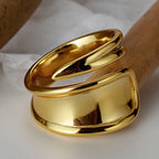 Offener Ring mit grober Rille R1009