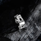 Breiter filigraner Ring mit grobem Muster R1183
