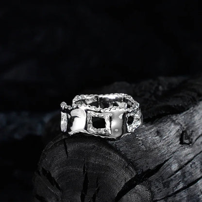 Breiter filigraner Ring mit grobem Muster R1183